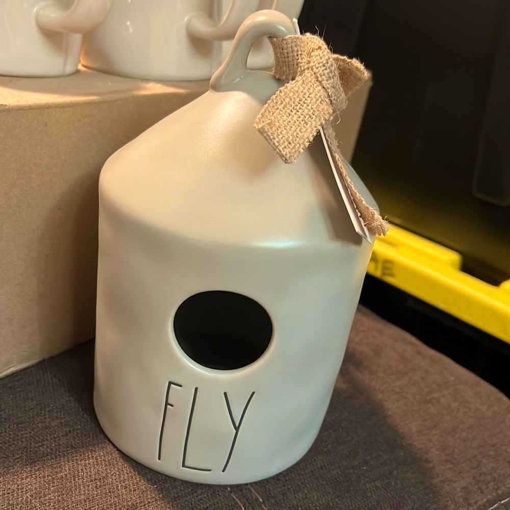 Rae Dunn Grey Fly Birdhouses